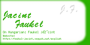 jacint faukel business card